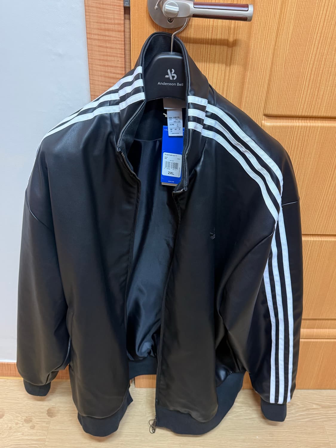 (XXL) 아디다스 플레더 3S 트랙탑 블랙 새상품 상품이미지1