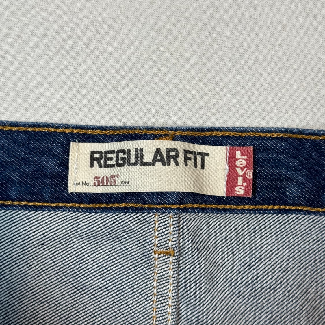 36inch) 리바이스 505 레귤러 핏 진청 데님 청바지 상품이미지7
