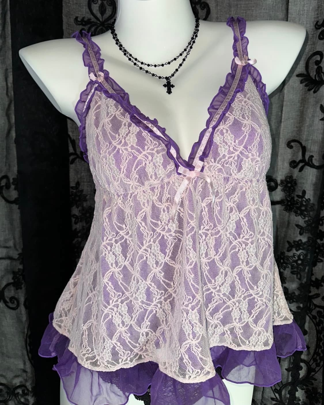 Purple lace slip 상품이미지2
