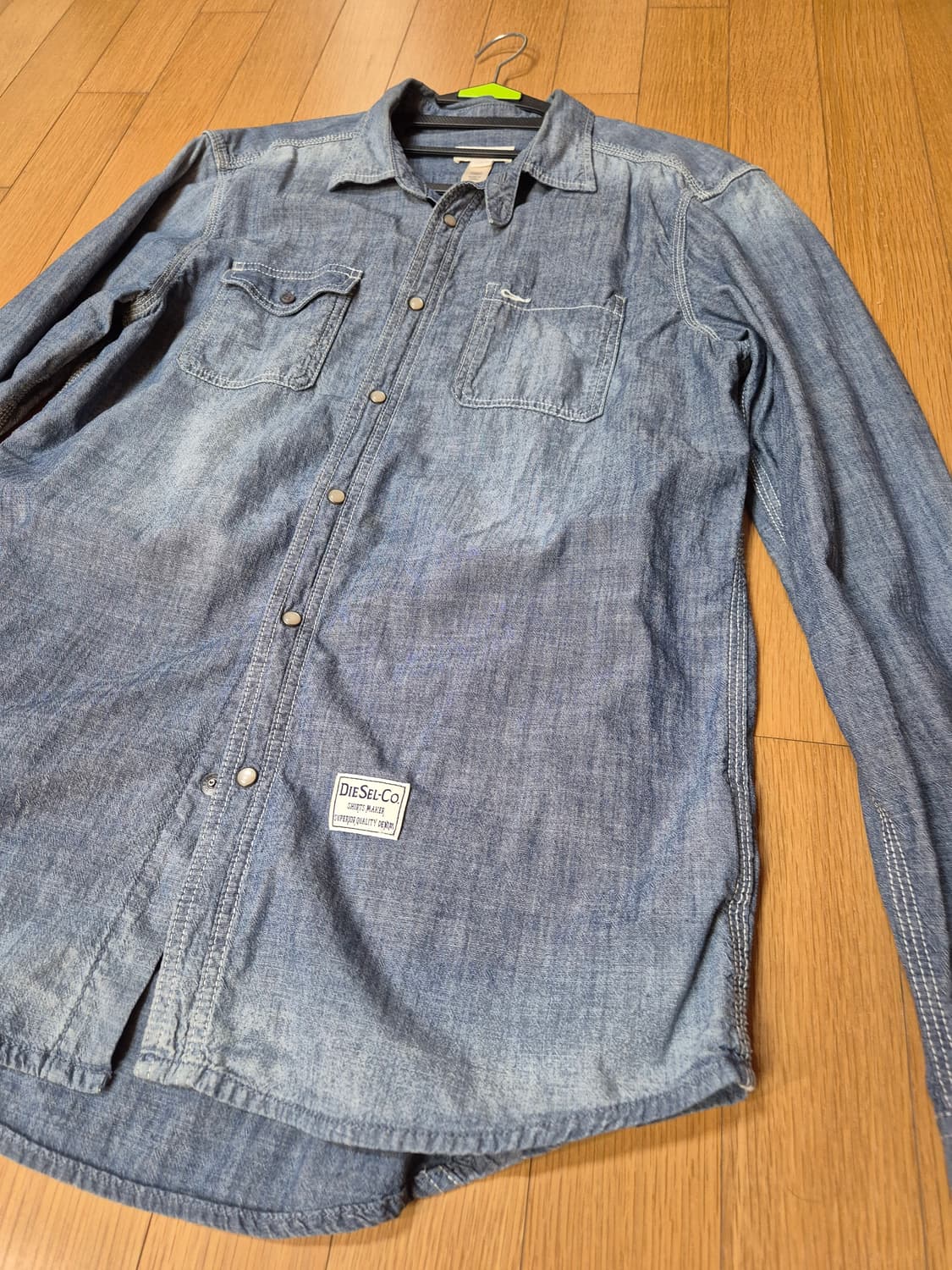 디젤 연청 데님 셔츠 상품이미지2