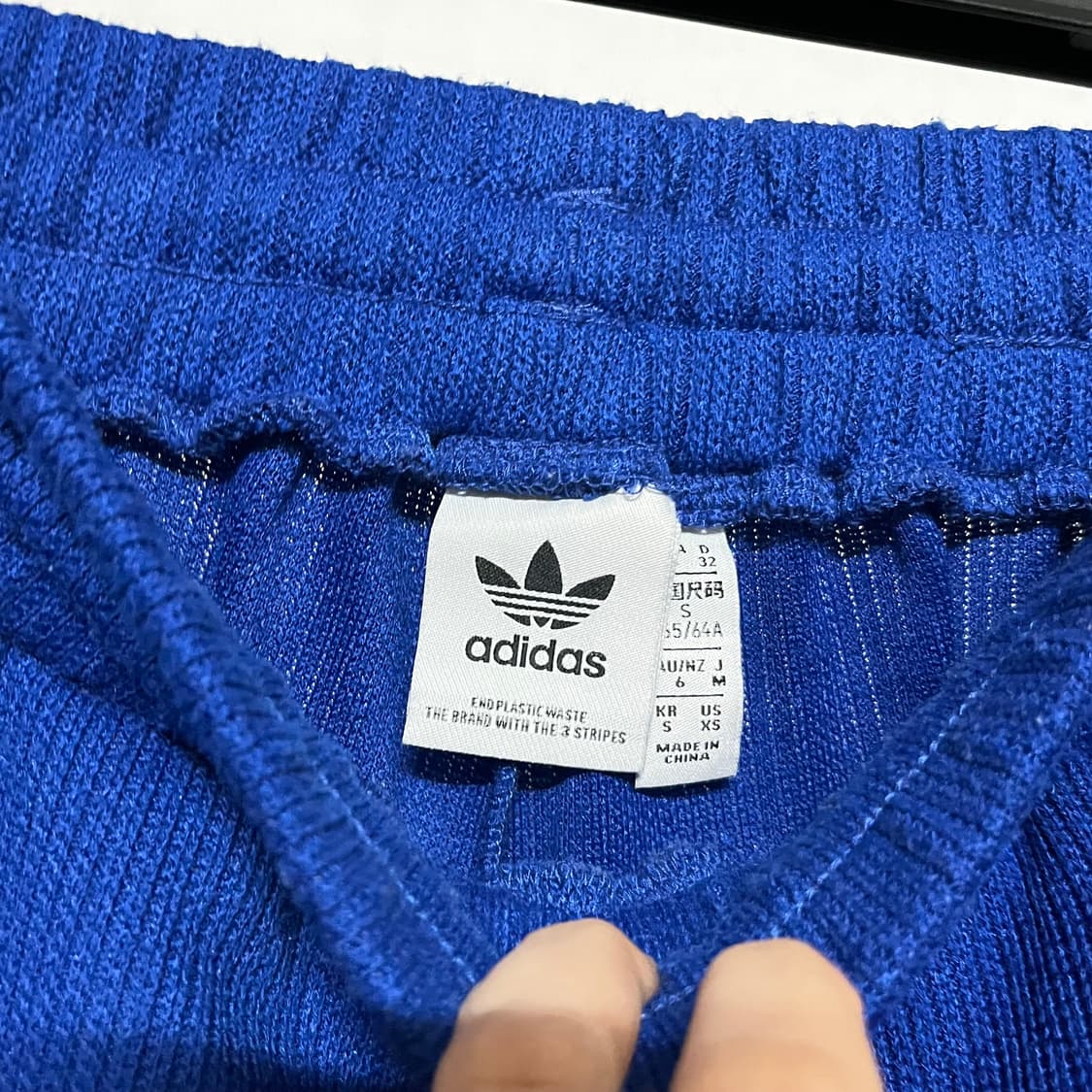 아디다스 블루 와이드 트레이닝 팬츠 S 상품이미지3