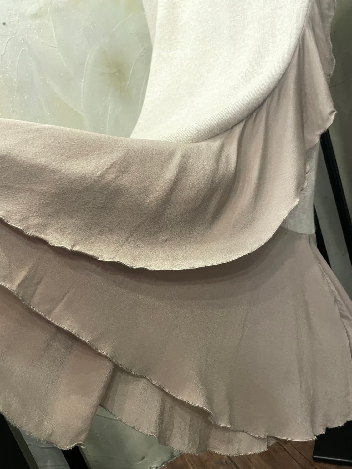 베이지 캐시미어 100% 실크 원피스 상품이미지6