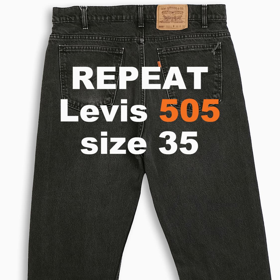 리바이스 505 오렌지탭 흑청 90s USA 35 인치 OR5053369 상품이미지1