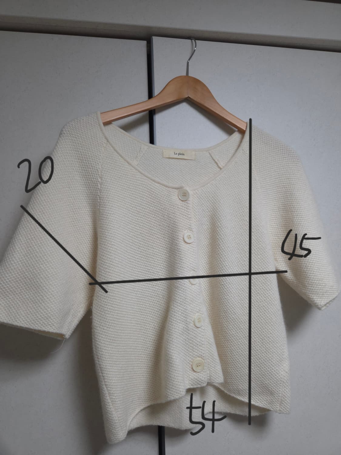 르플레인 leplain 캐시미어 울 반팔 니트 상품이미지3