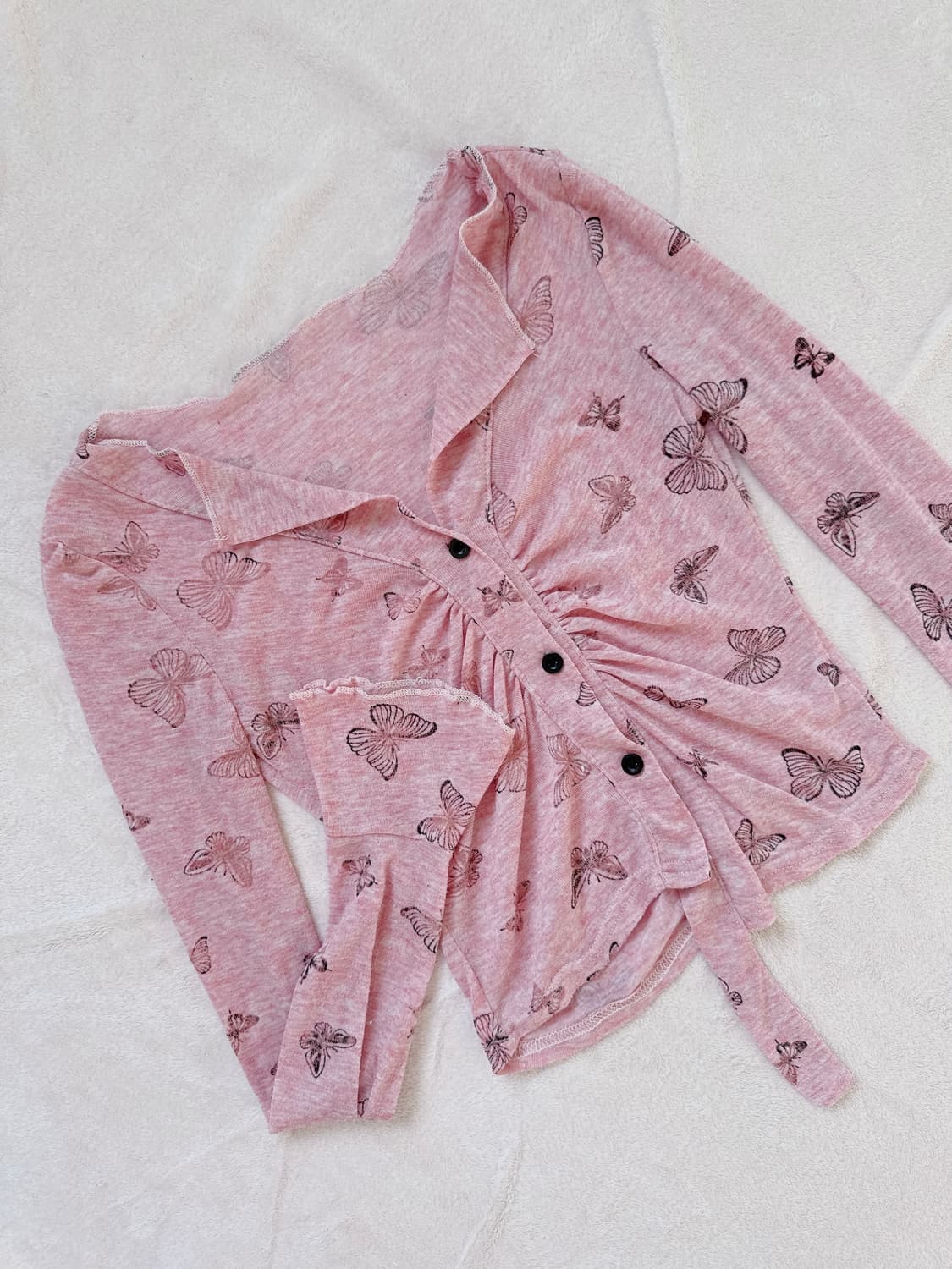 빈티지 핑크 블라우스 상품이미지2