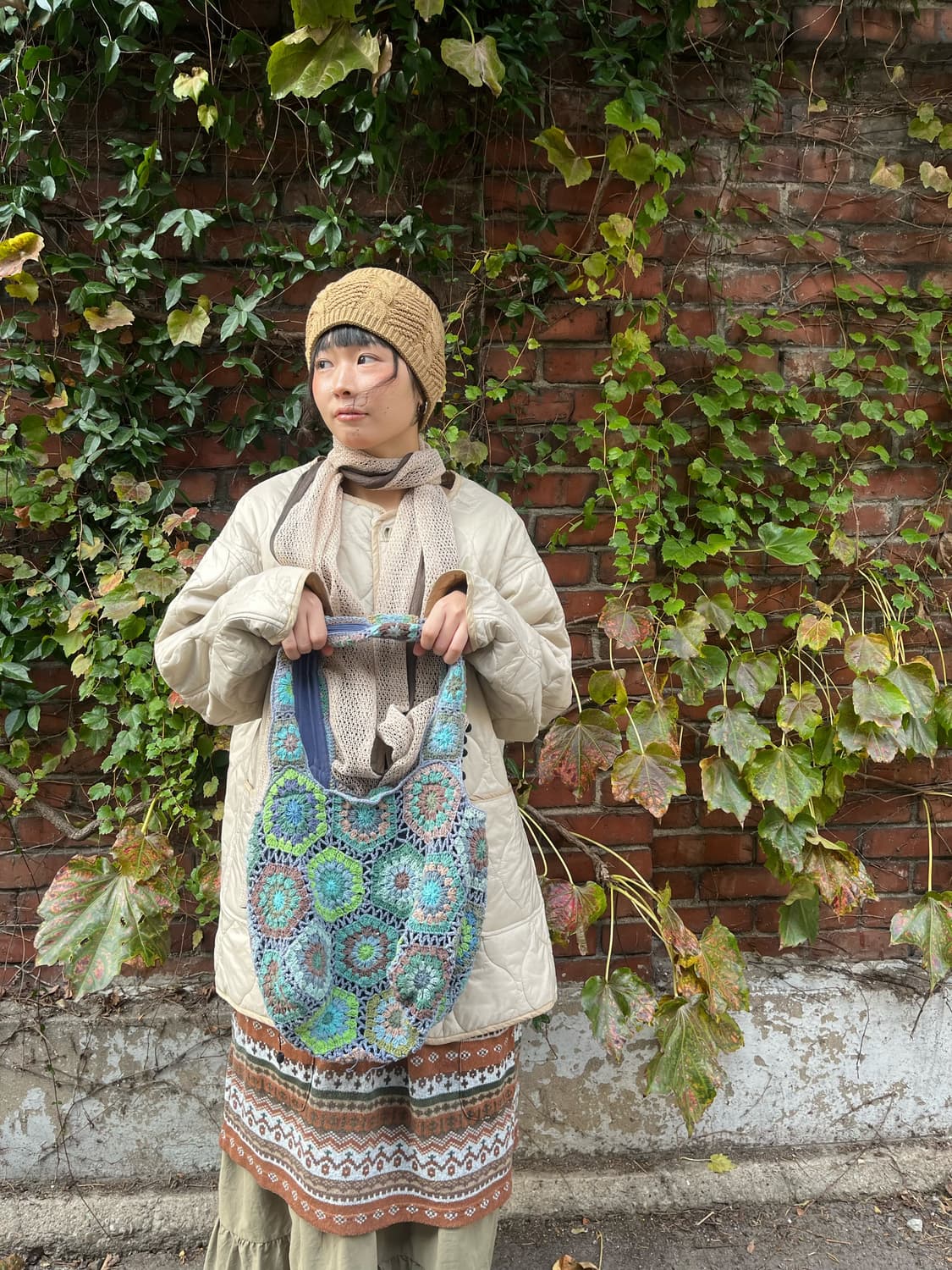 일본 히피무드 크로셰 핸드백 상품이미지7