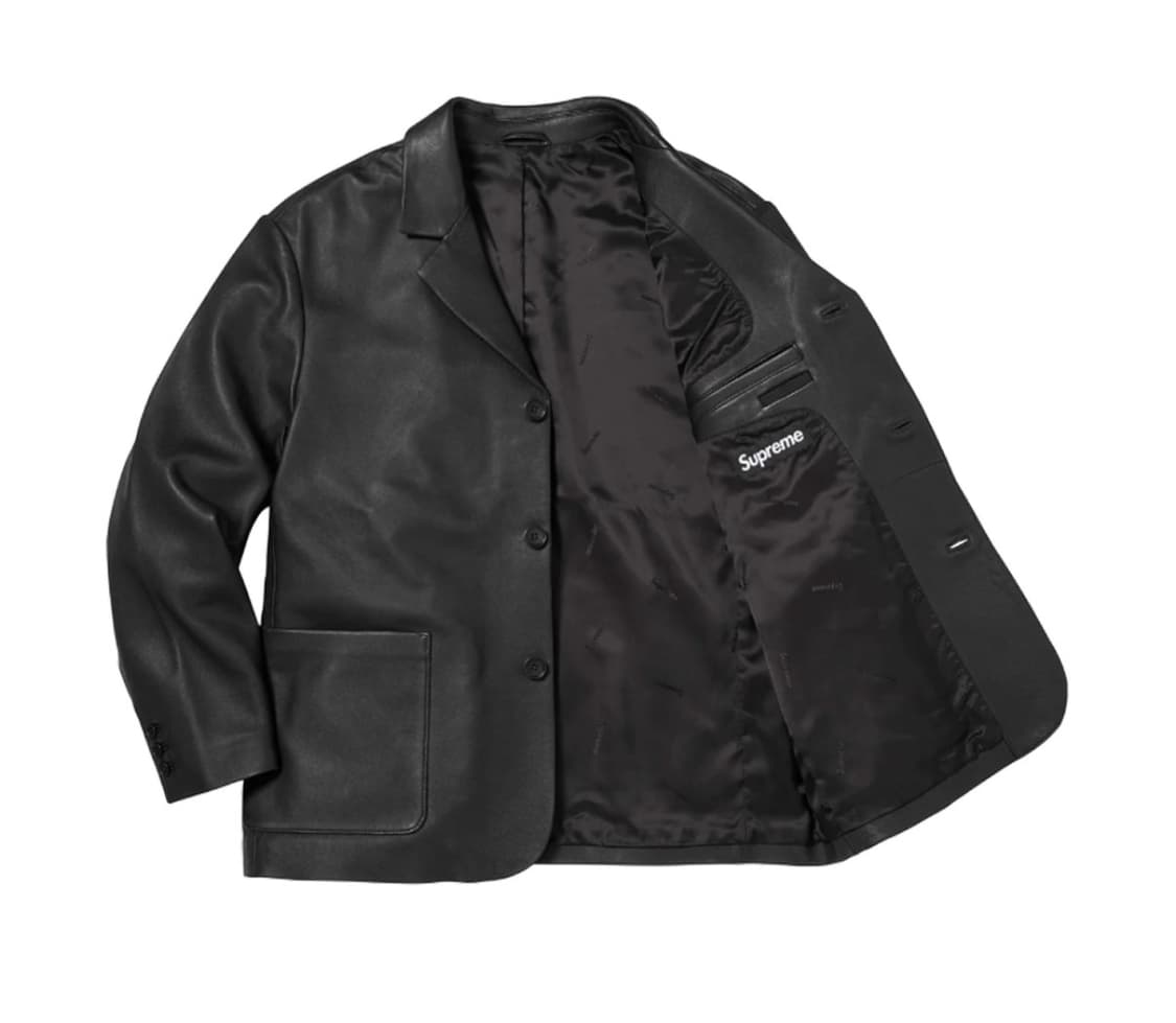 supreme 25f/w 레더 블레이져 자켓 상품이미지2