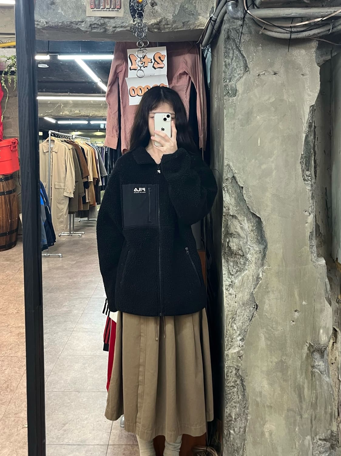 휠라 플리스 자켓 블랙 M #csz3006 상품이미지2