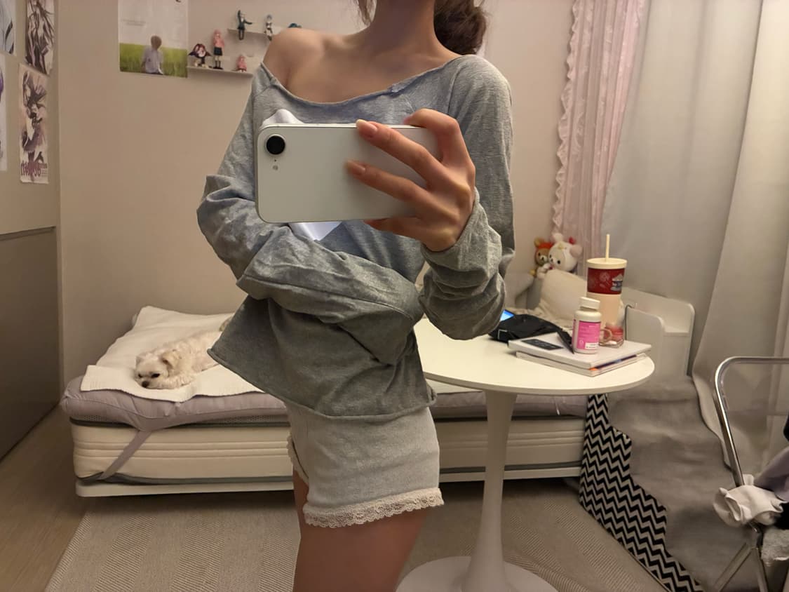 샵페어리 크로스 하트 컷 뭐시기 아일릿 그 티셔츠 상품이미지2