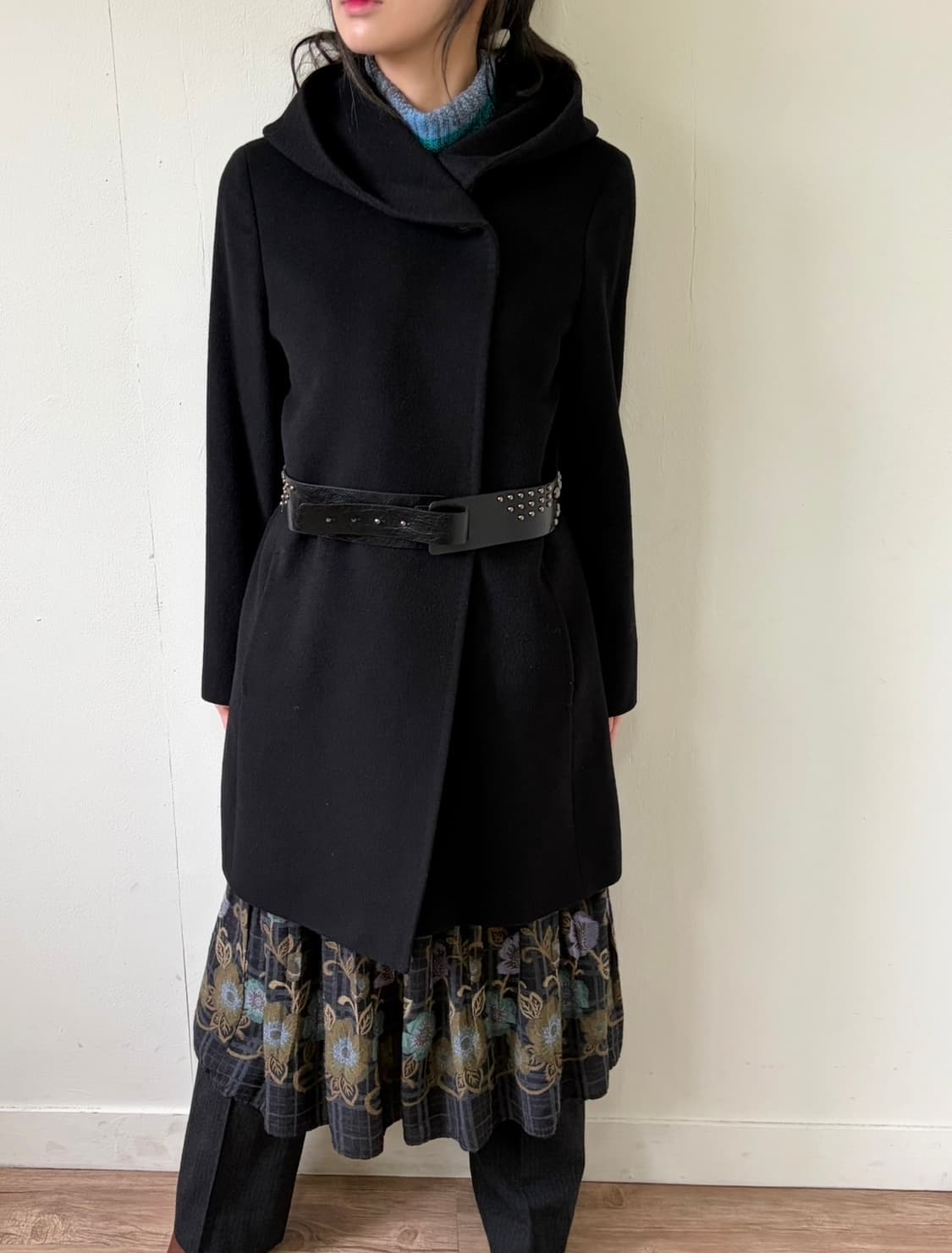 23 로로피아나 헤리티지 블랙 울 코트 상품이미지6