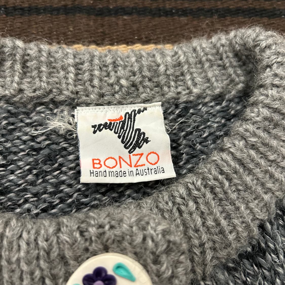 Bonzo 패턴 핸드메이드 가디건 상품이미지3