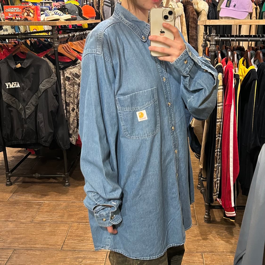 [HI] 칼하트 긴팔 데님 셔츠 블루 상품이미지3