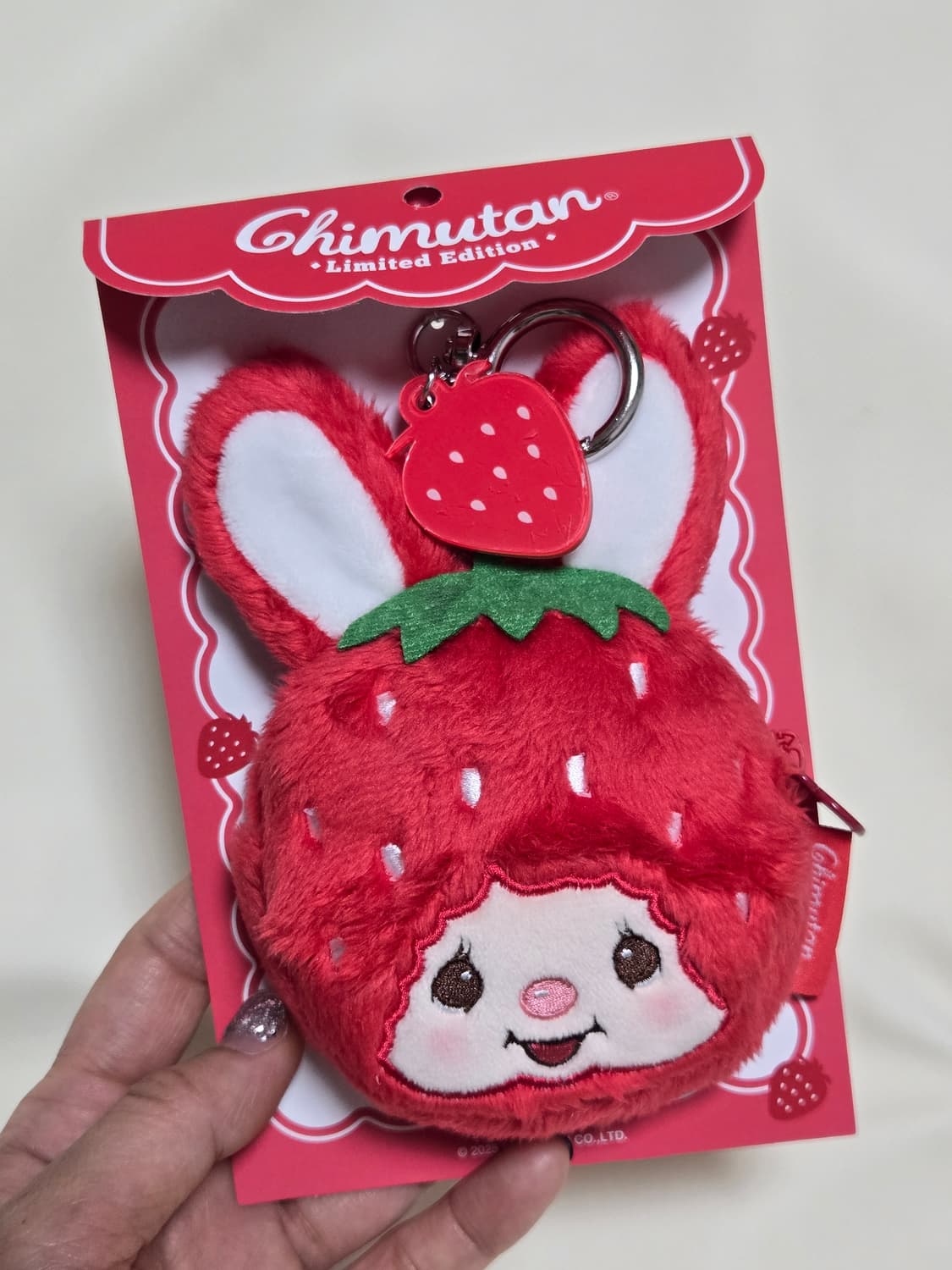 몬치치 한정 딸기 치무탄 지갑 파우치 키링 상품이미지3