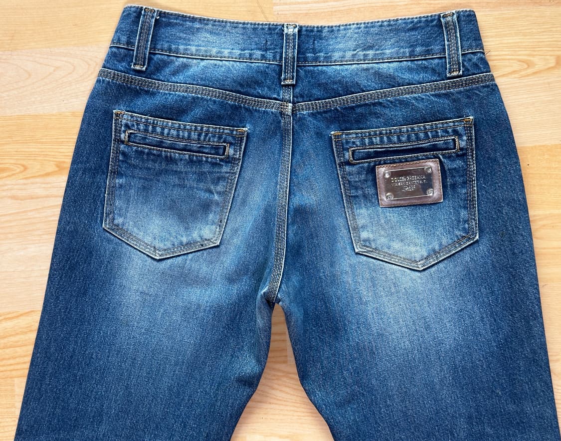 돌체앤가바나 정품 실버 플레이트 빈티지 중청 스트레이트 데님 상품이미지5