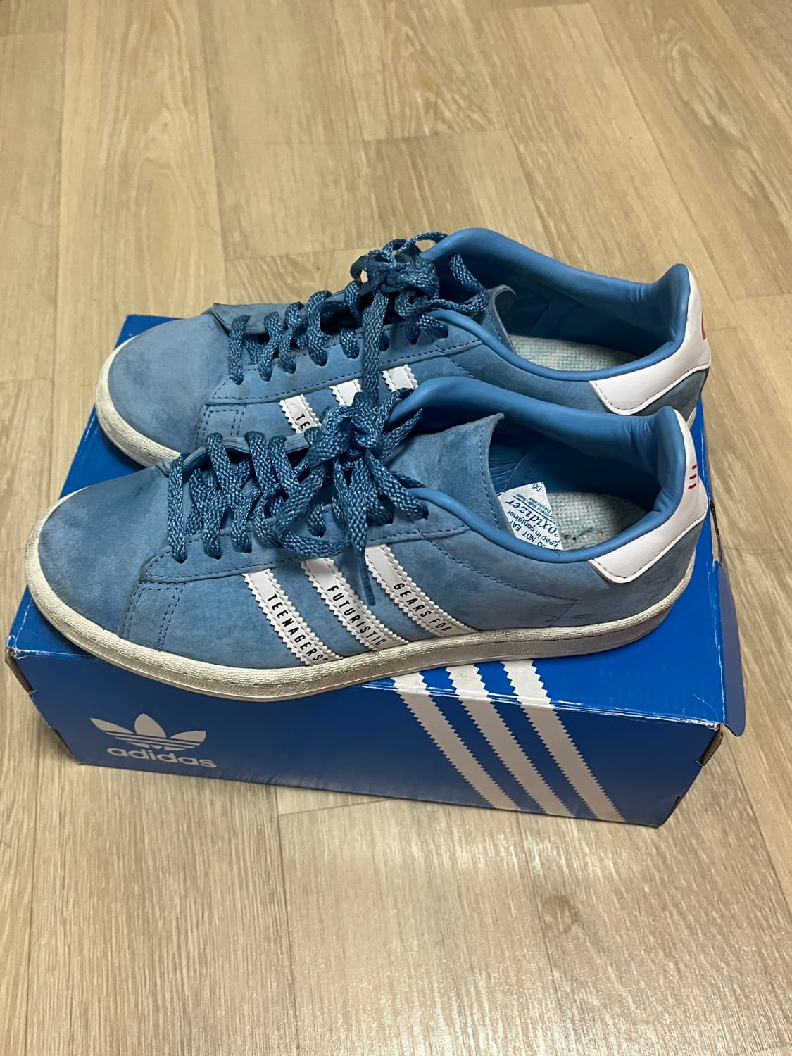 아이다스x휴먼메이드 캠퍼스 라이트블루 상품이미지4