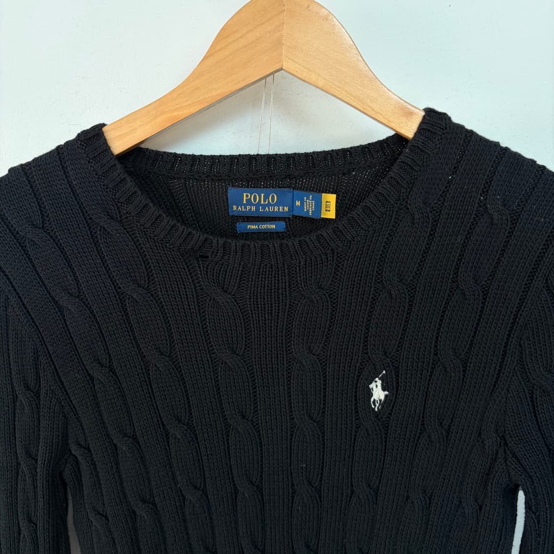 폴로 랄프로렌 블랙 케이블 니트 긴팔 상품이미지2