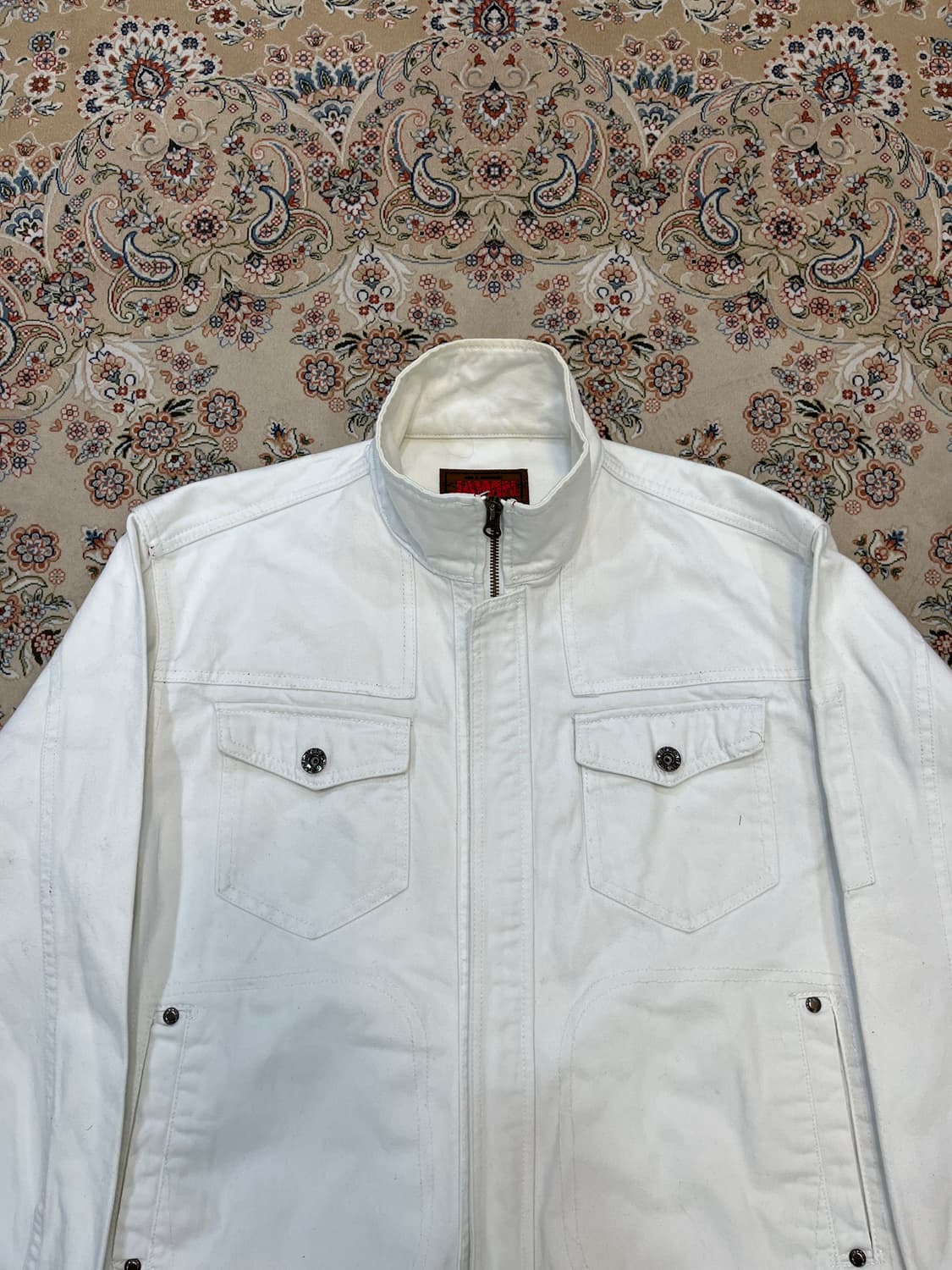 JPN VTG 하이넥 화이트 트러커 자켓 상품이미지4