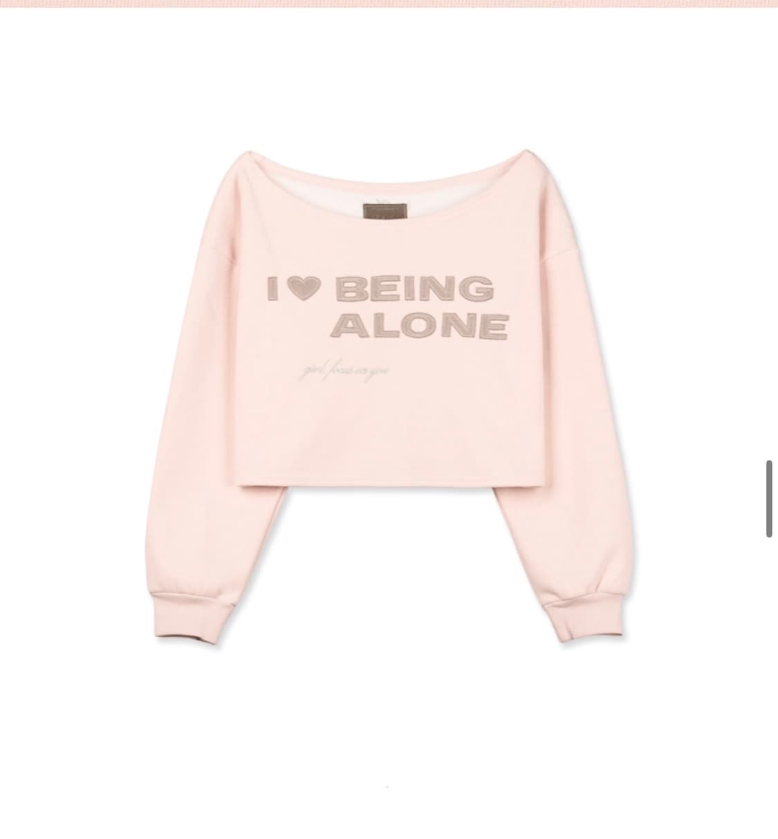 로페즈 블러쉬 클라우드 오프숄더 맨투맨 상품이미지4