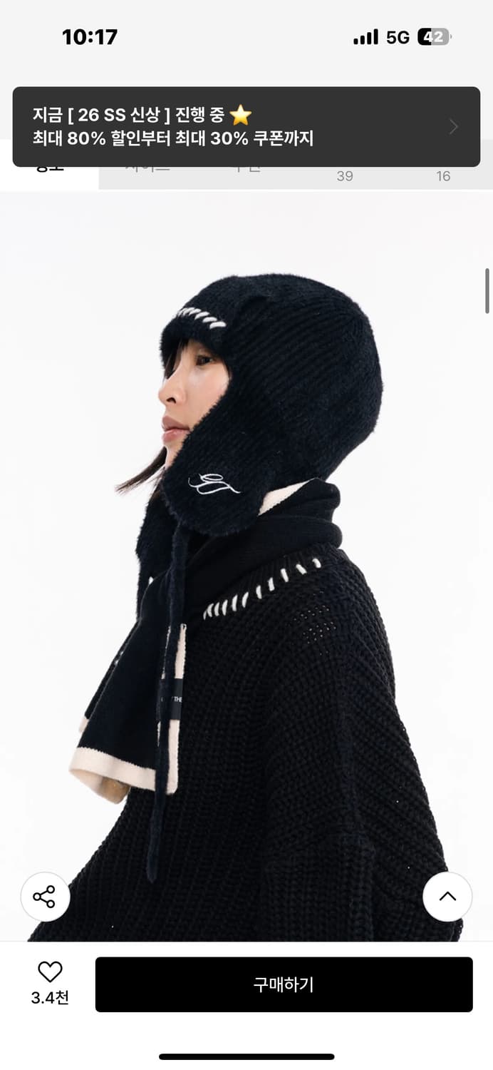 Earmuffs Beanie Black 상품이미지2