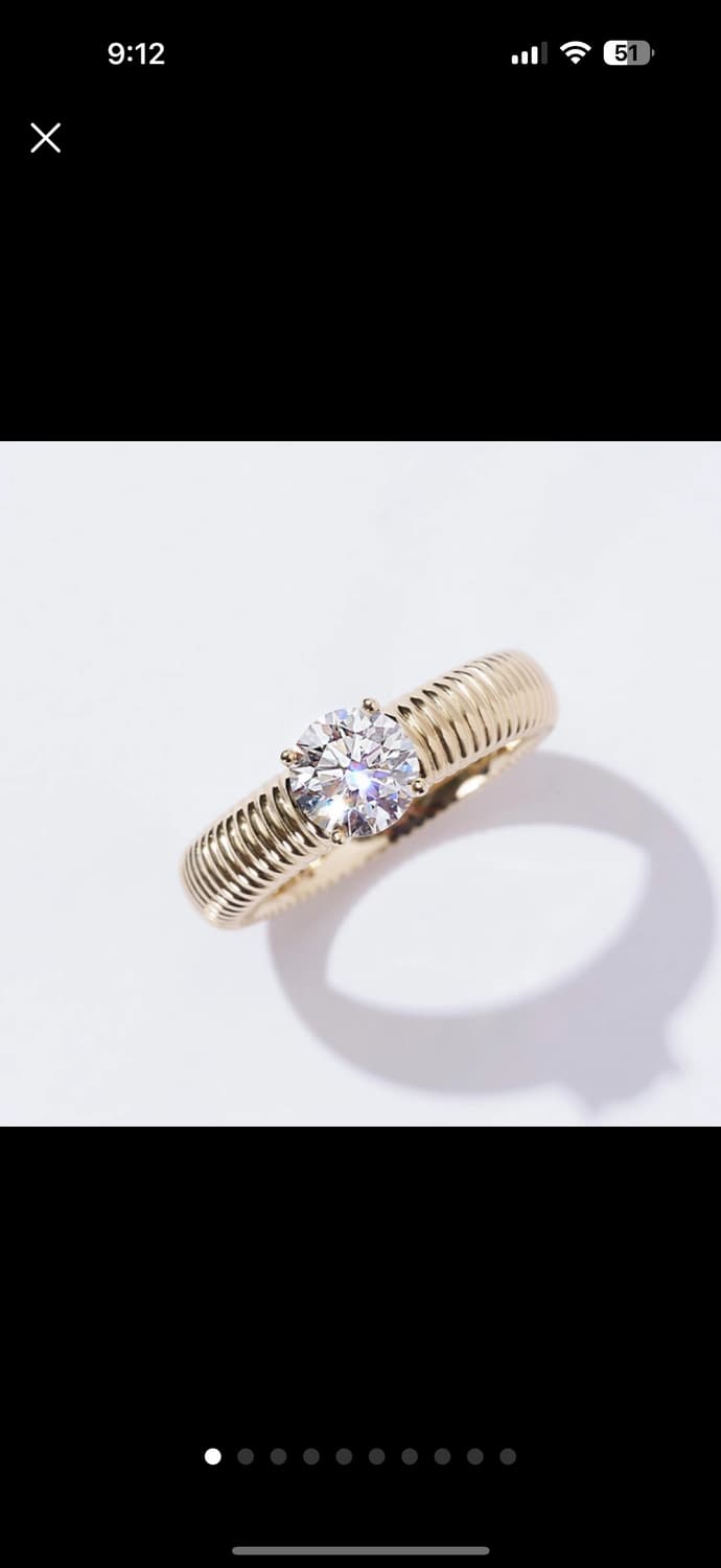 1.05ct 스트링 랩 다이아몬드 반지 14K (구매가 약126만원 상품이미지1