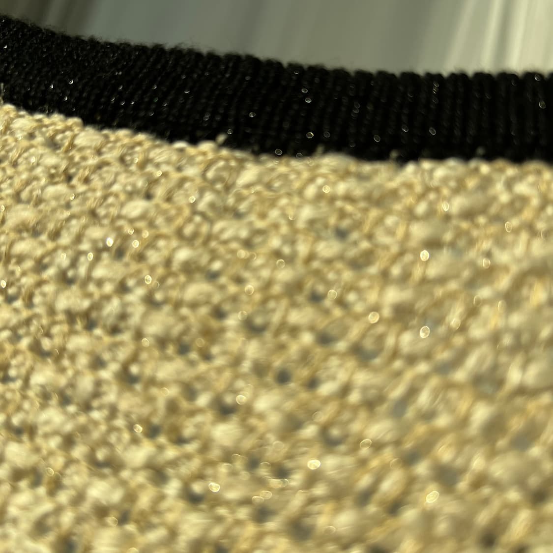 ROPE 라이트옐로우 트위드 진주버튼 부클레 가디건 M 상품이미지6