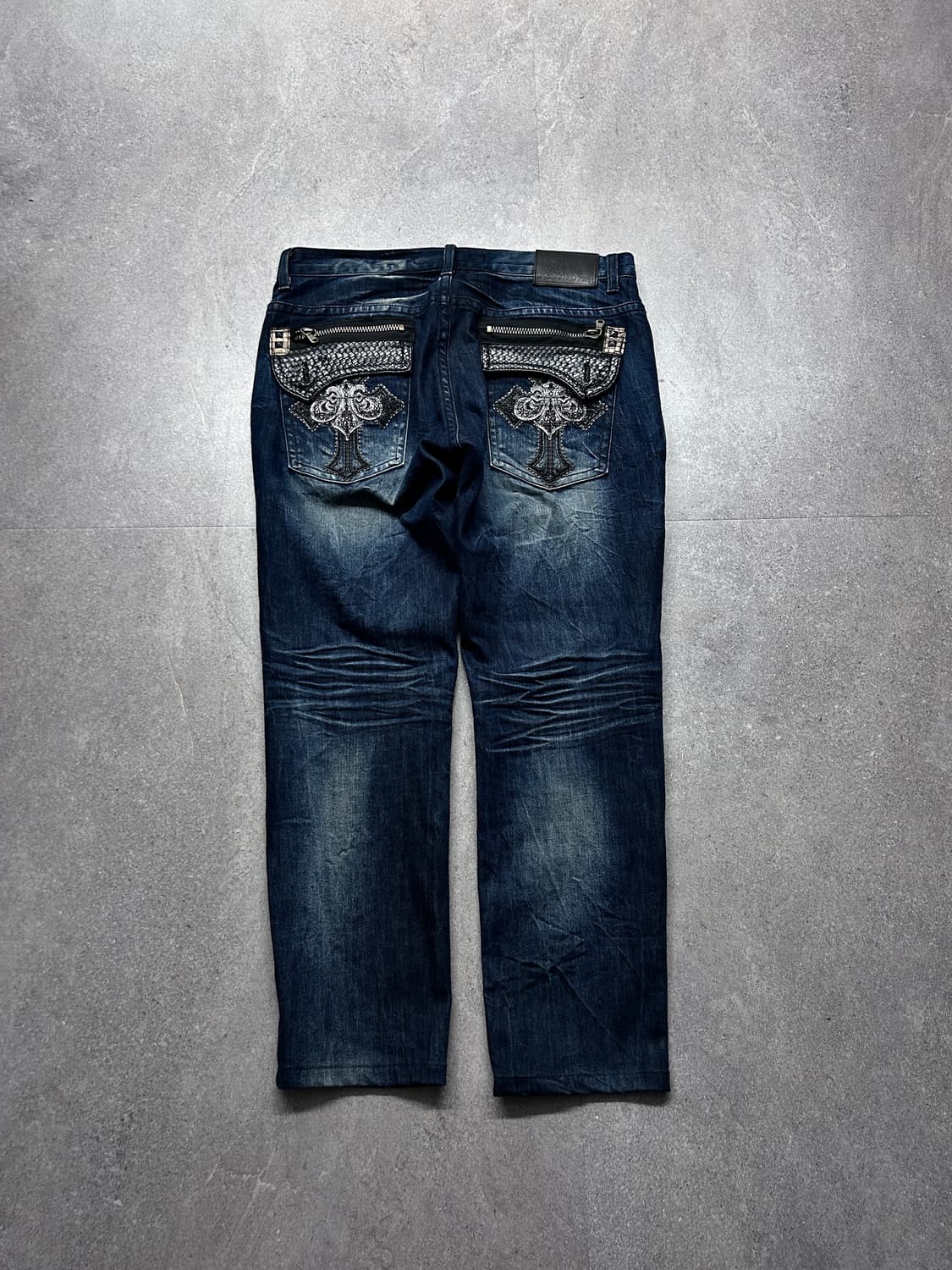 클라우드72 레더 플랩 포켓 데님 팬츠 상품이미지7