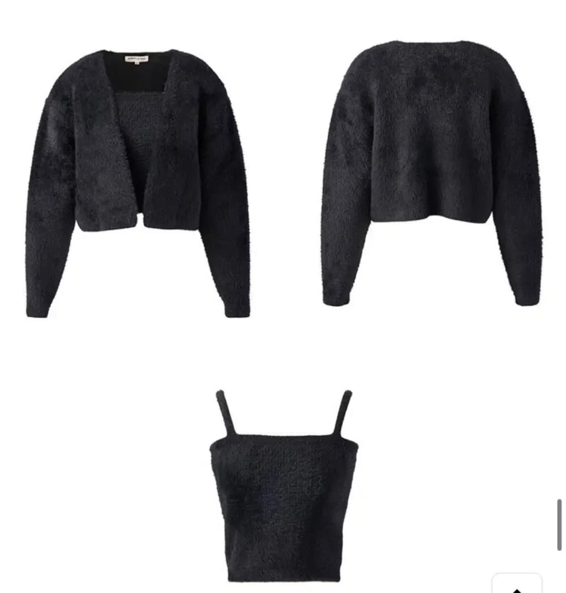 유어네임히어 앙고라 크롭 가디건 세트  상품이미지2