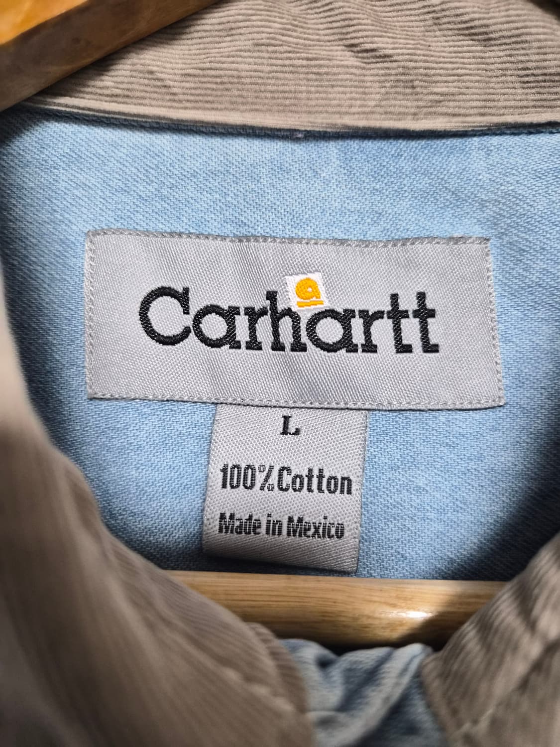 칼하트Carhartt 카라 배색 데님 셔츠 L사이즈 - S270 상품이미지4