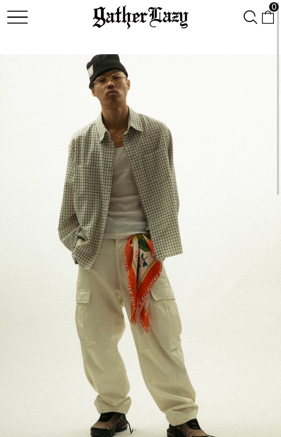 개더레이지 빈티지 워시드 체크 셔츠 상품이미지3