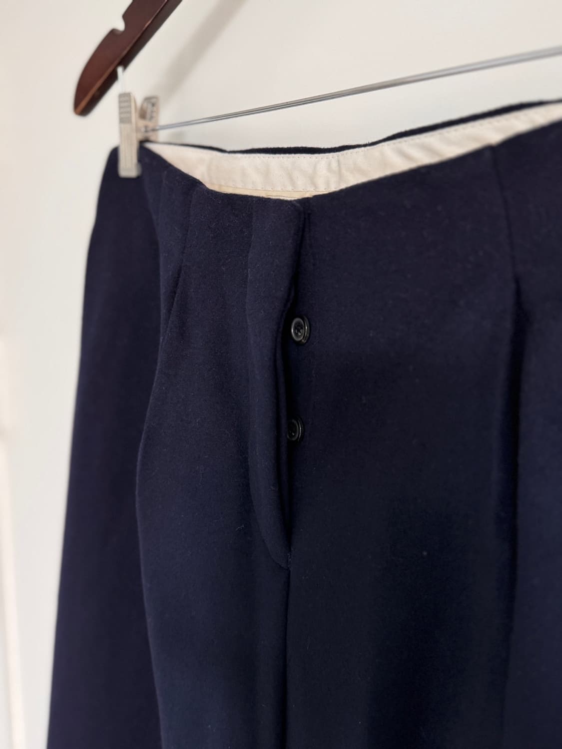 ACNE STUDIOS 와이드핏 울팬츠 네이비 상품이미지3