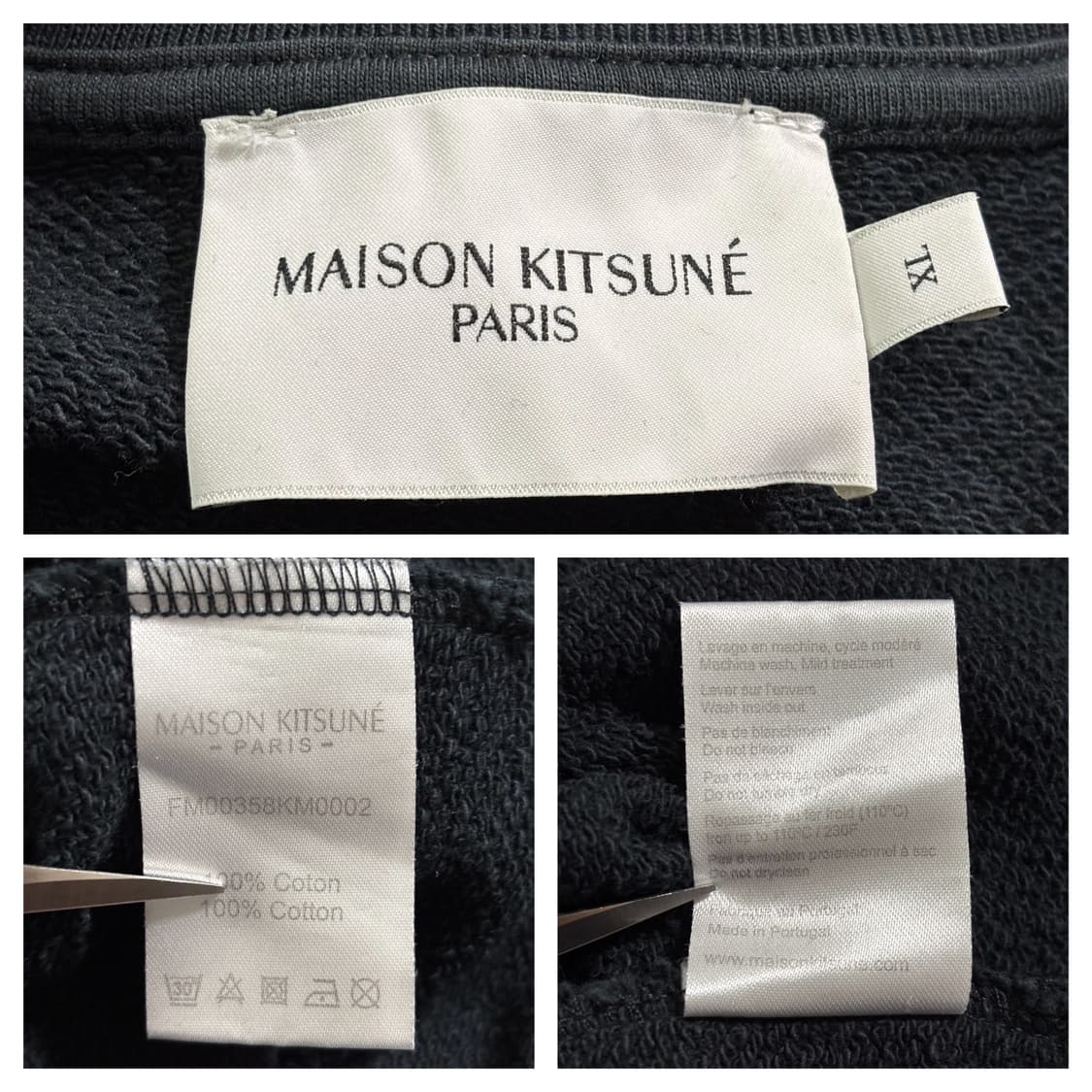 메종키츠네 신형 더블폭스 맨투맨XL/안트라사이트 상품이미지6