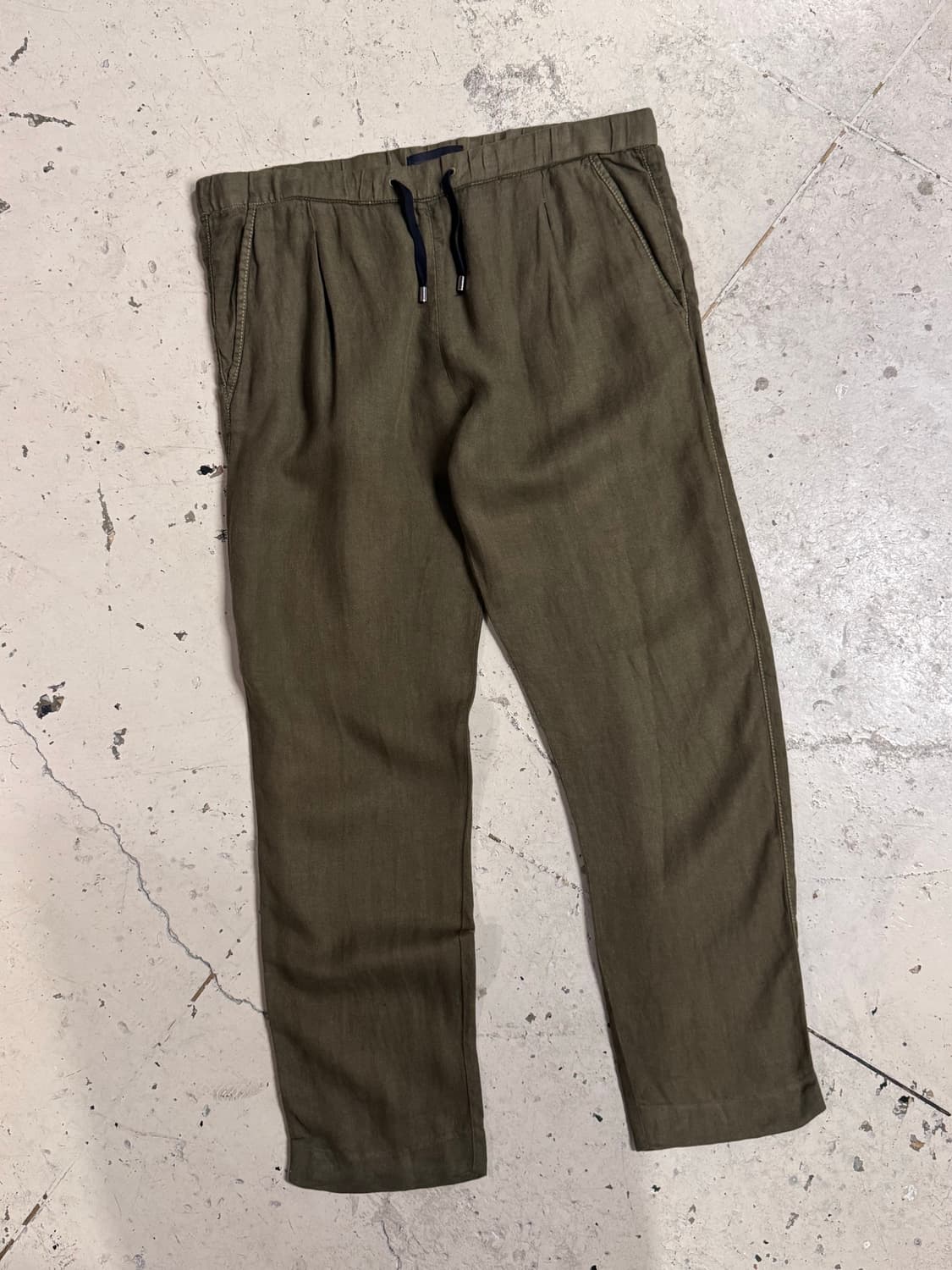 Diesel 디젤 블랙골드 밴딩 린넨팬츠 상품이미지2