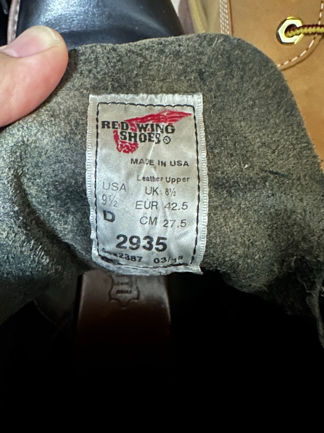 레드윙 라인맨 러그 2935/275 9.5D 상품이미지10