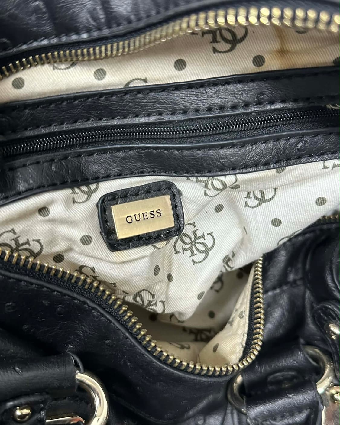 게스 Y2K 오스트리치 엠보 가죽 보스톤 숄더 & 토트백 상품이미지6