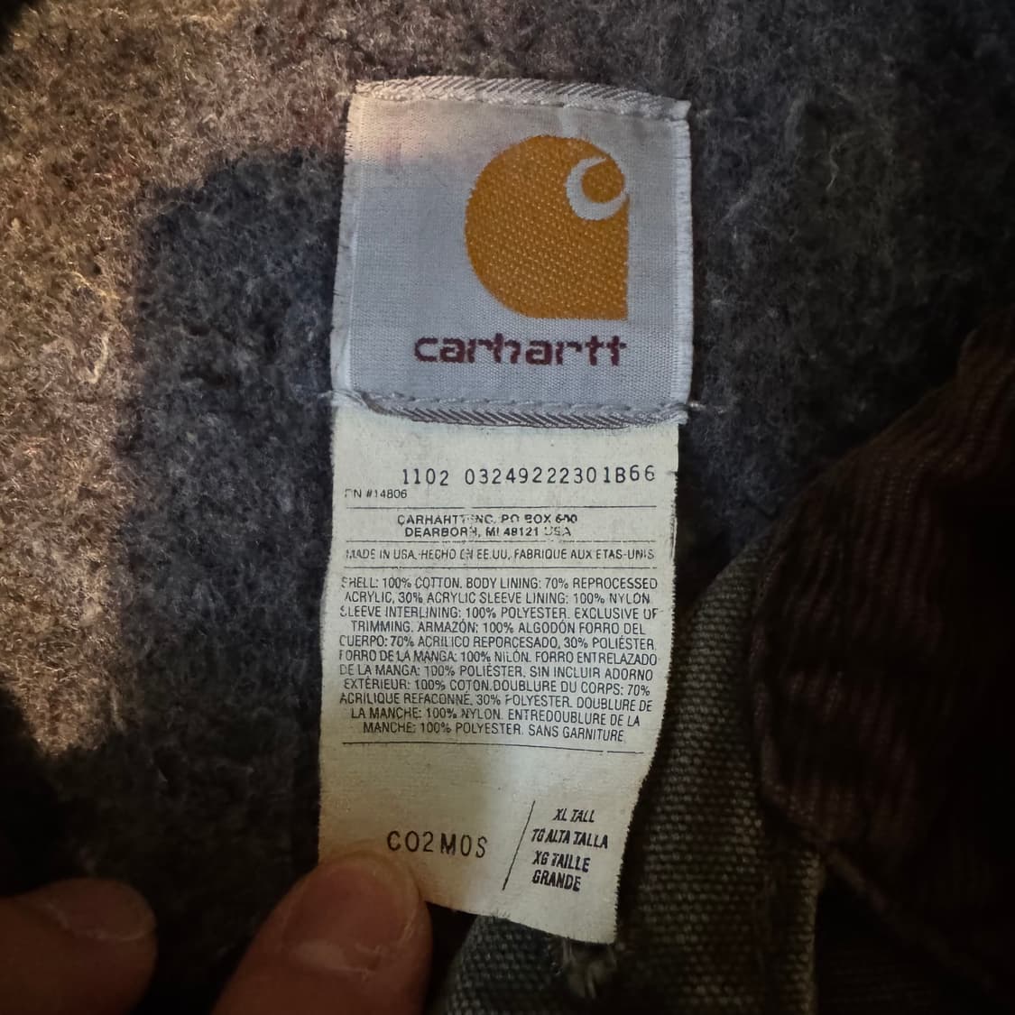 00s Carhartt chore jaket mosgreen 상품이미지3