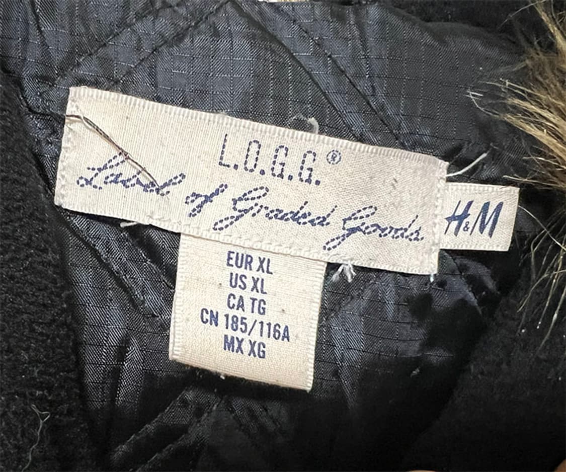 H&M 워크웨어 포켓 엑티브 누빔자켓 캐주얼 XL 105 상품이미지3