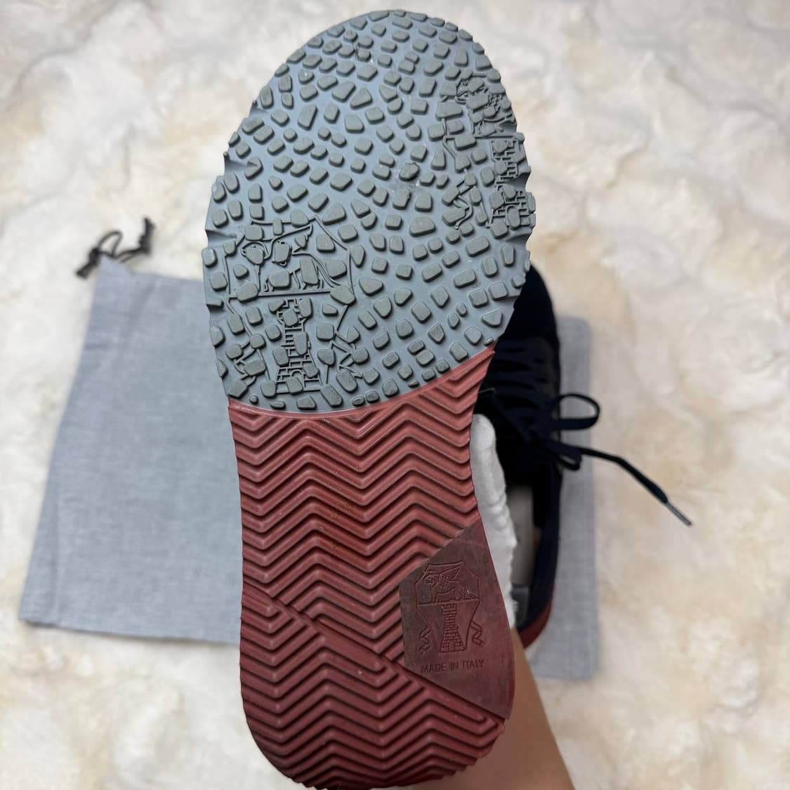 [새상품급/정품] 브루넬로 쿠치넬리 니트 폴리쉬드 카프스킨 스니커즈  상품이미지7