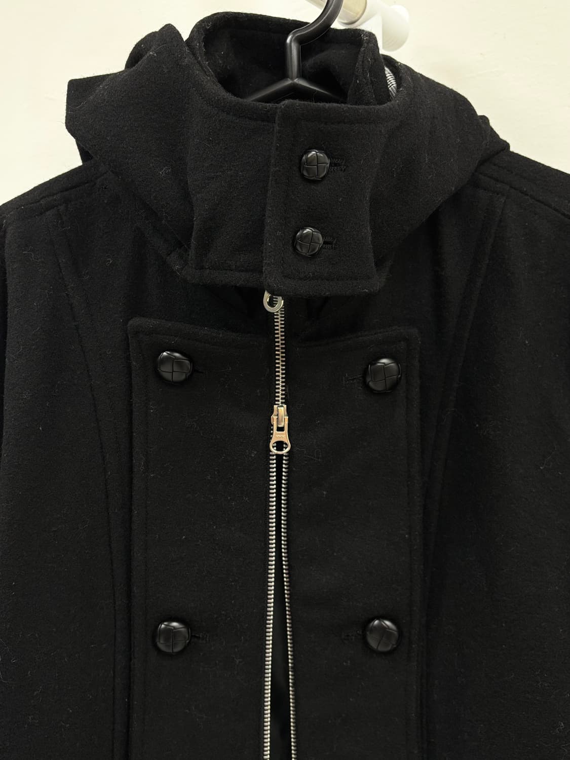 빈티지 블랙 하이넥 울 자켓 상품이미지8