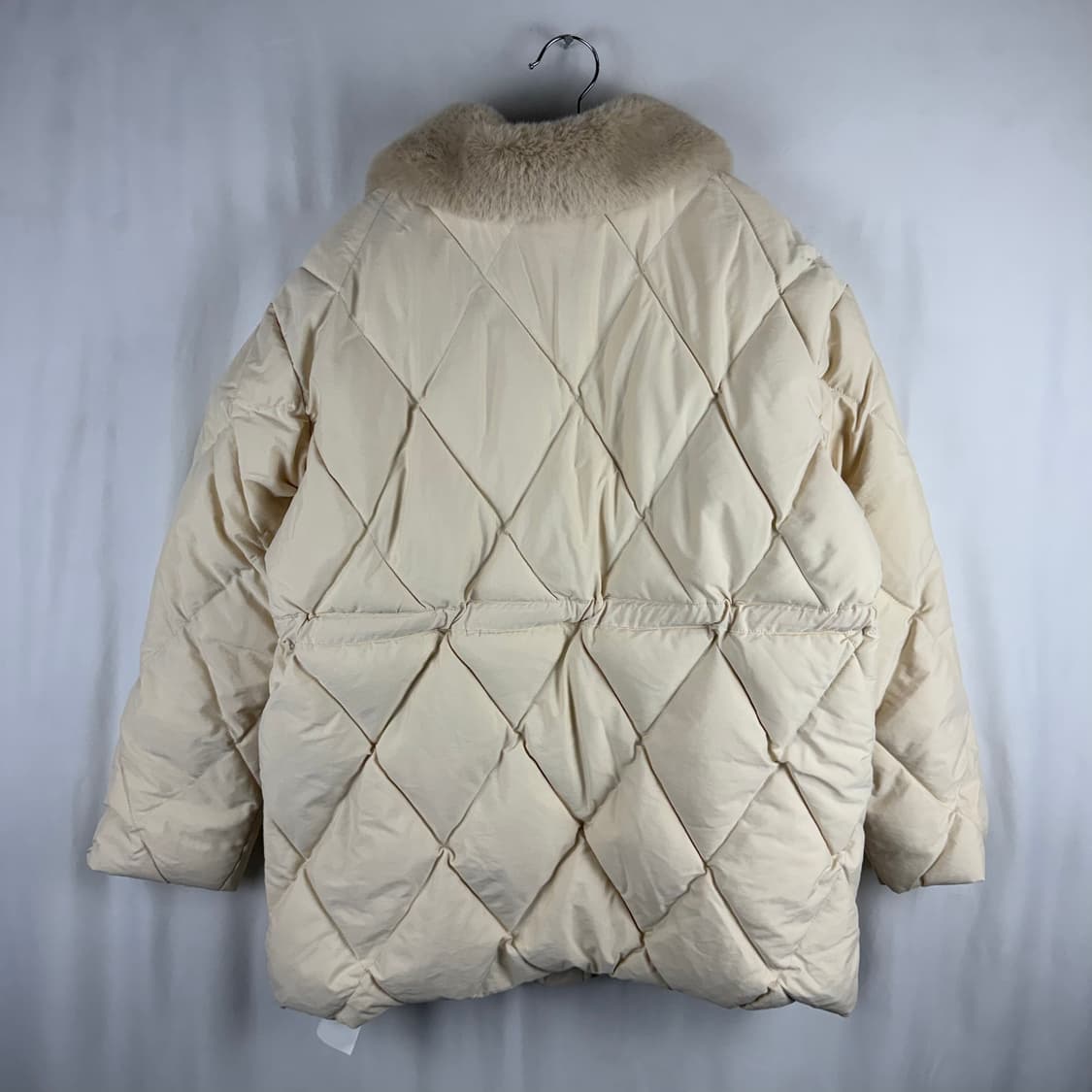 (무료배송)F) BIND 다이아몬드 퀄팅 패딩 자켓 아이보리 상품이미지5