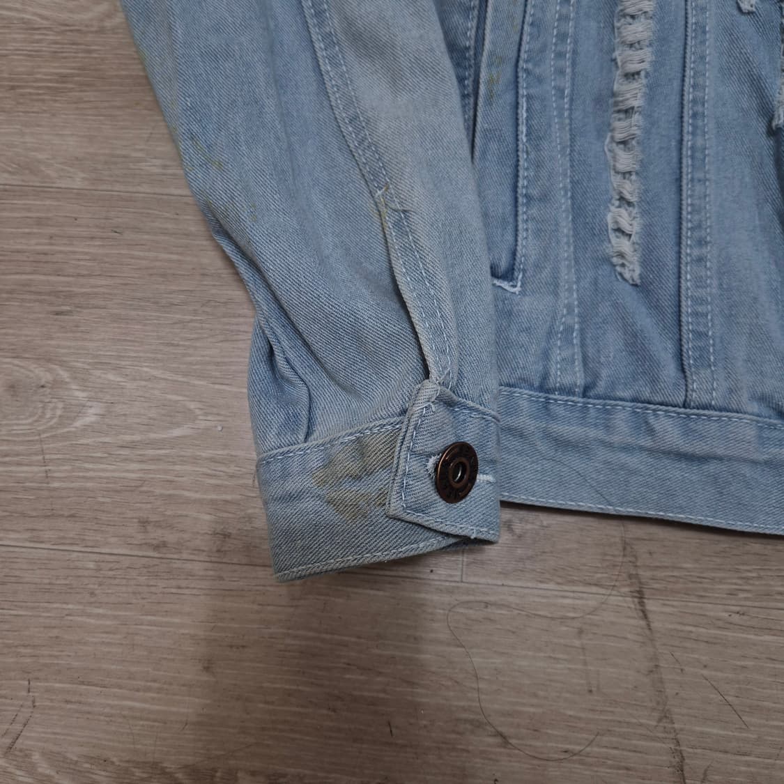 오프화이트 18-19 FW 애로우 빅프린팅 데님 청자켓 L(100) 상품이미지4