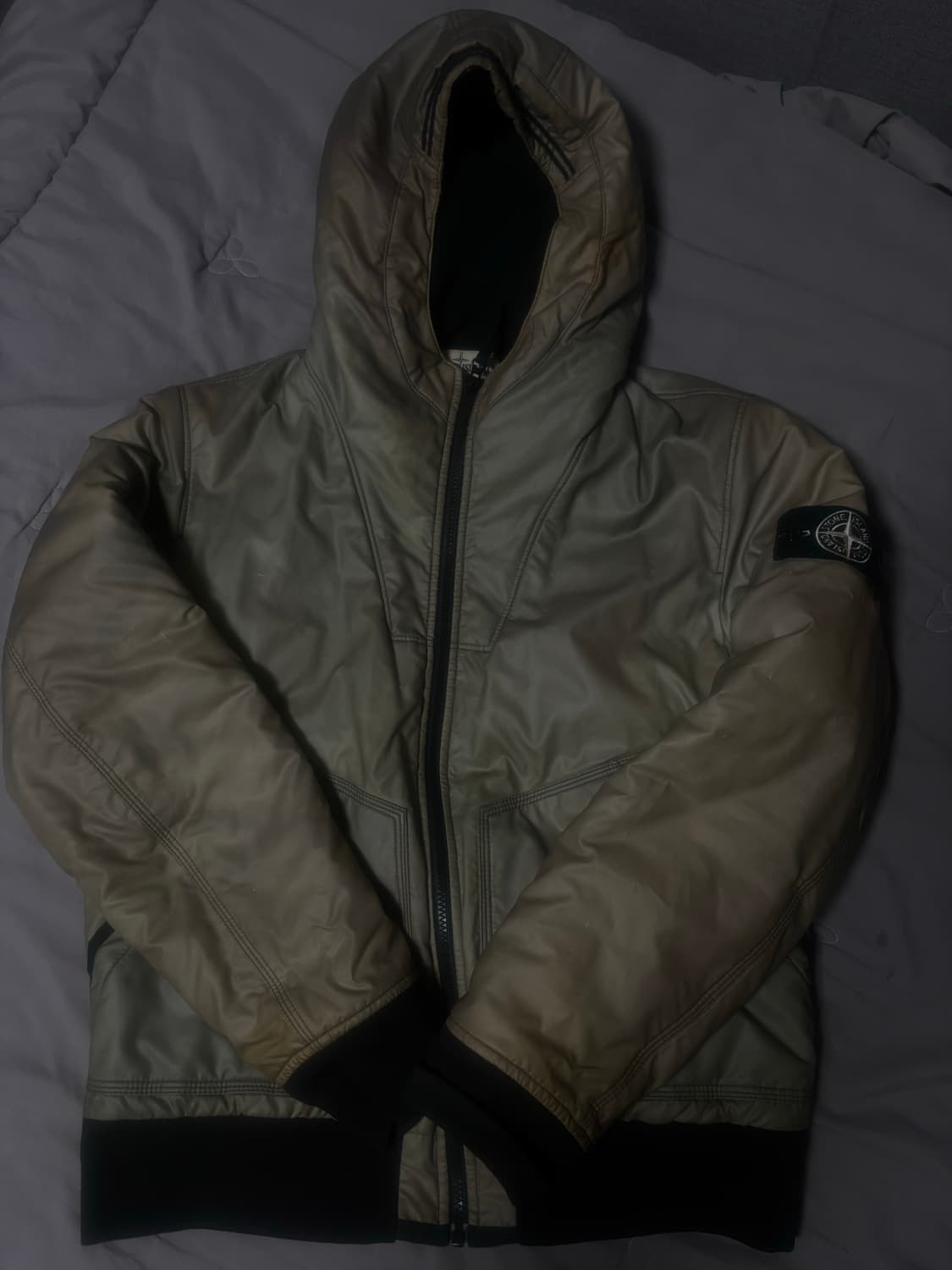 스톤아일랜드 아이스자켓 화이트와펜 L  상품이미지3