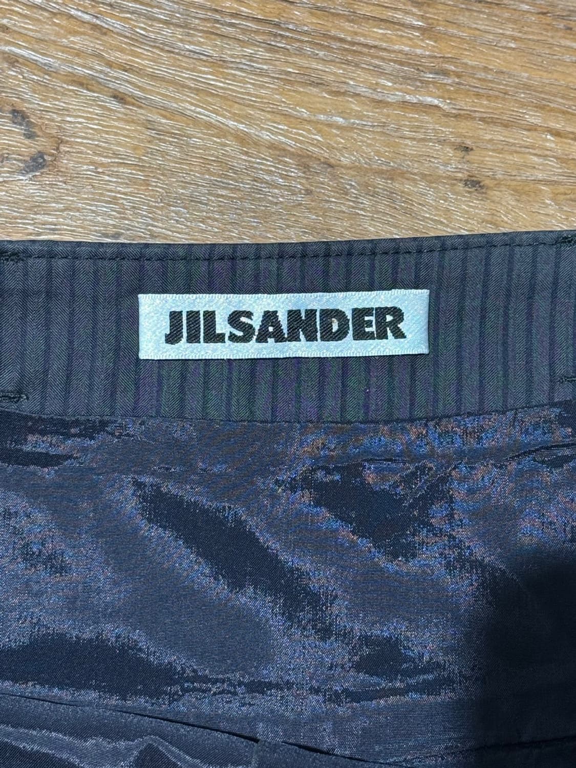 질샌더 차콜 스트라이프 H라인 미디 스커트 상품이미지7