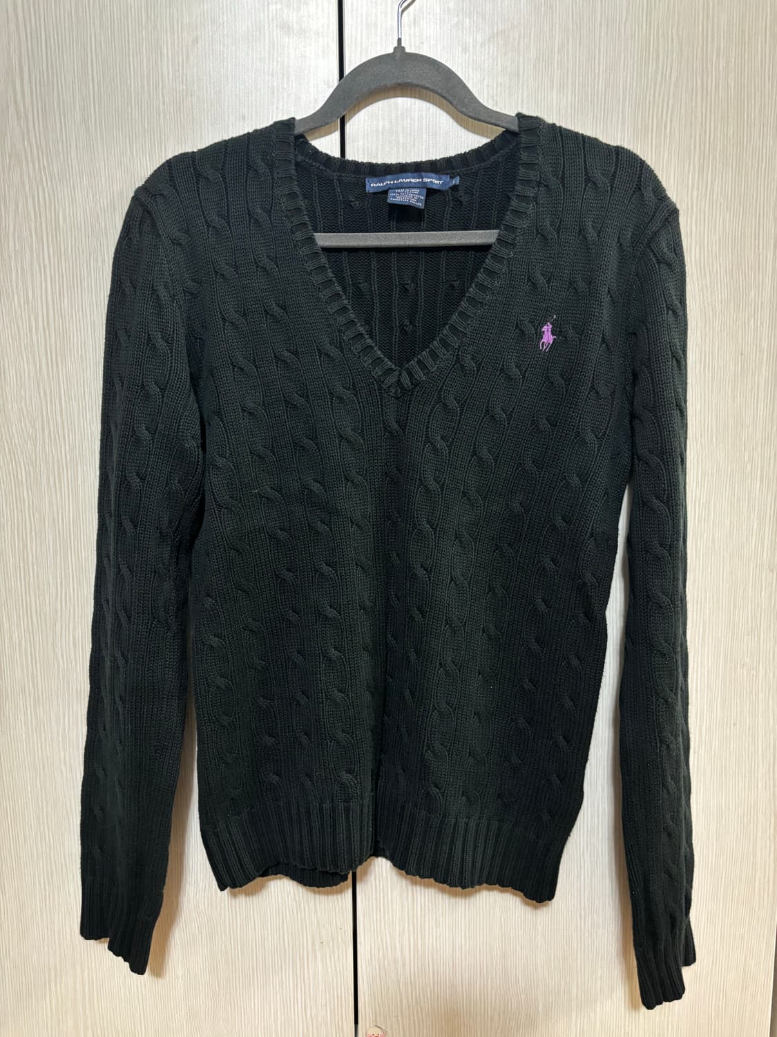 랄프로렌 케이블 니트 블랙 L 상품이미지1
