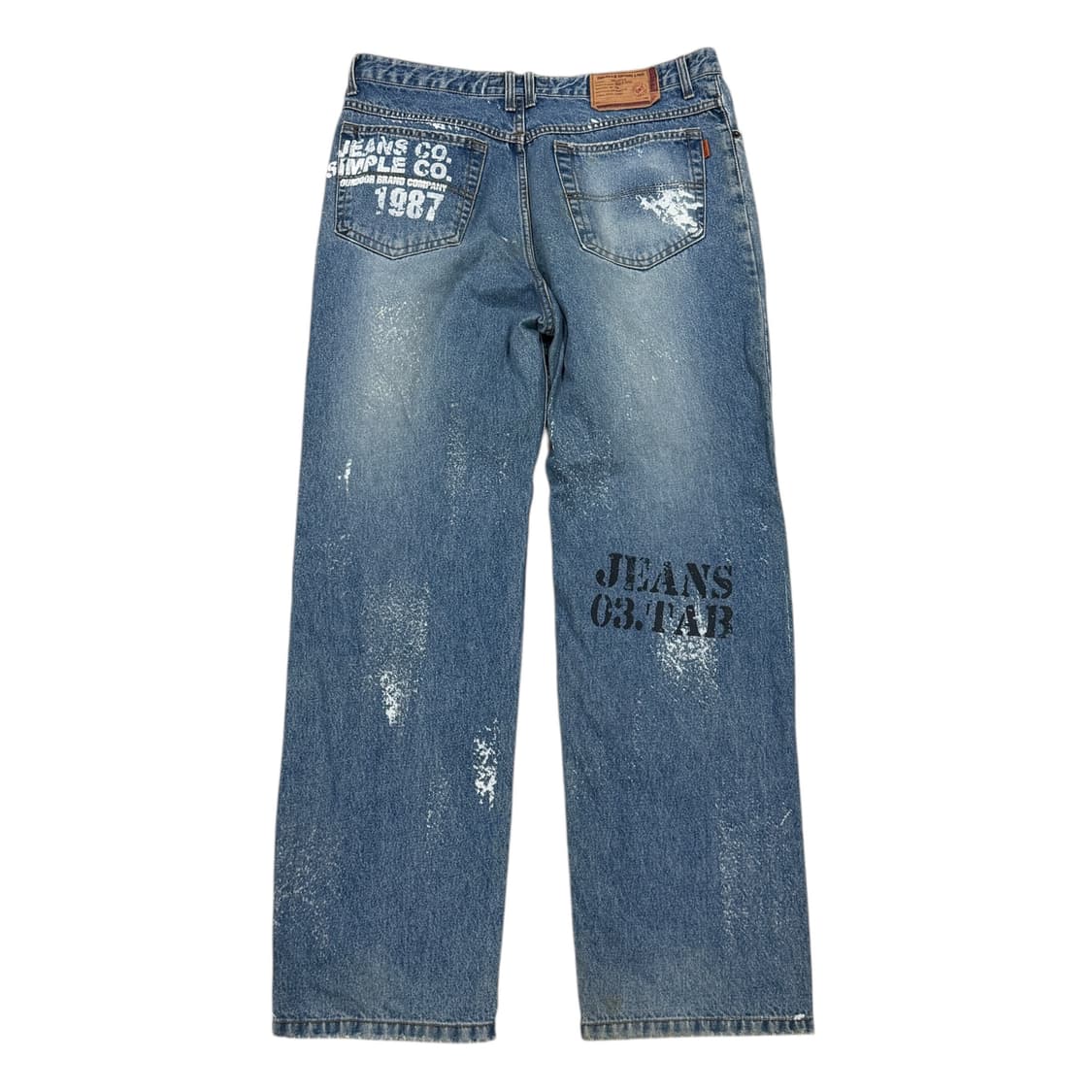INGALLS JEANS 빈티지 프린팅 와이드 데님 팬츠 바지 상품이미지3