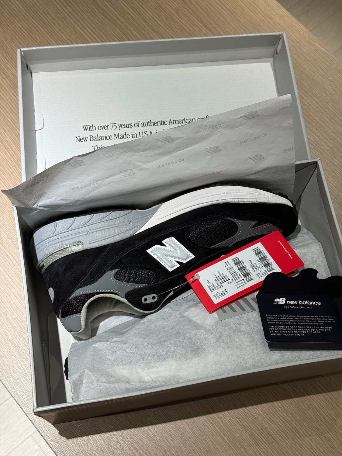 [새상품]뉴발란스 993 블랙 270 상품이미지1