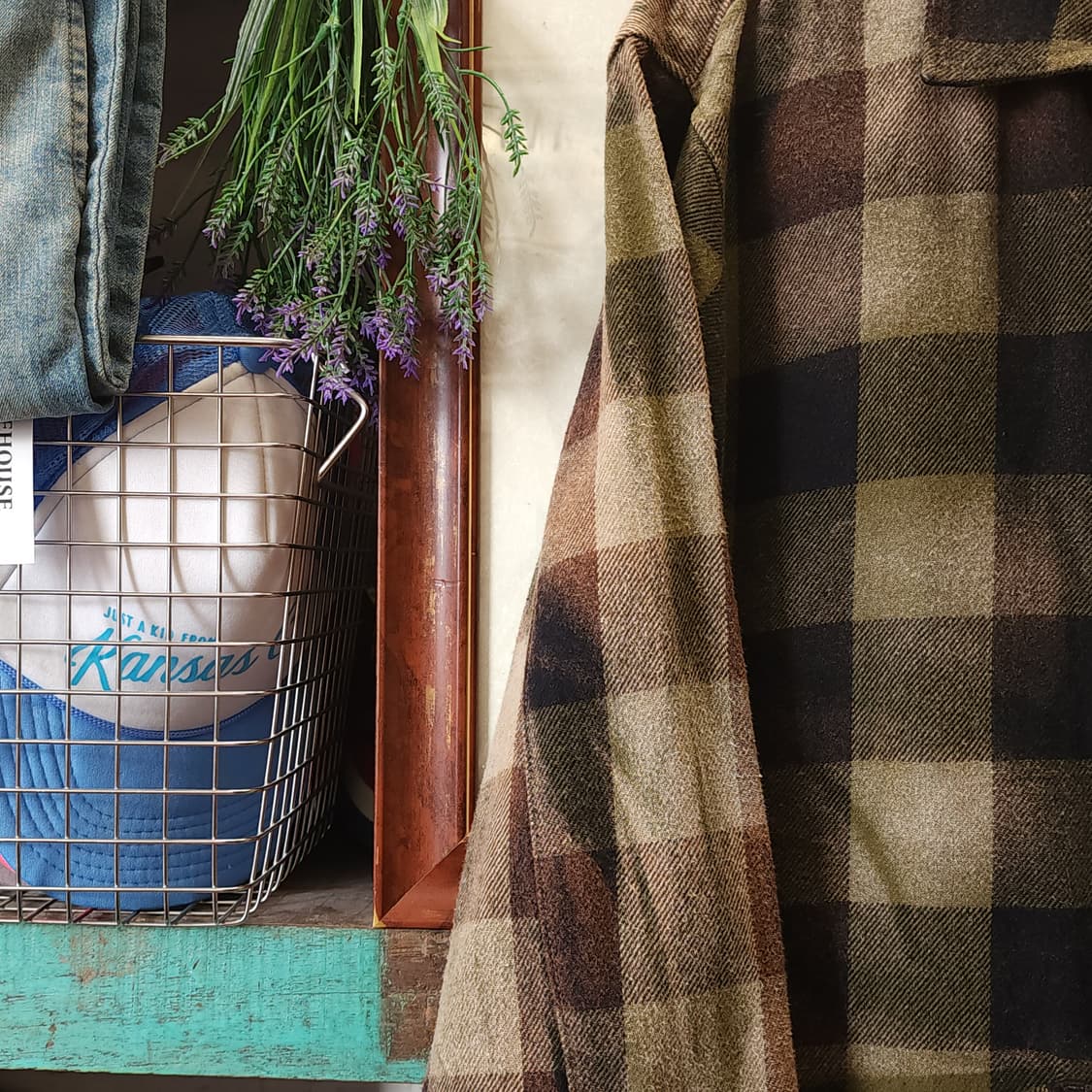 90s 빈티지 체크셔츠 헤비 플란넬 워크셔츠 썬페이딩 셔츠자켓 xxl 상품이미지5