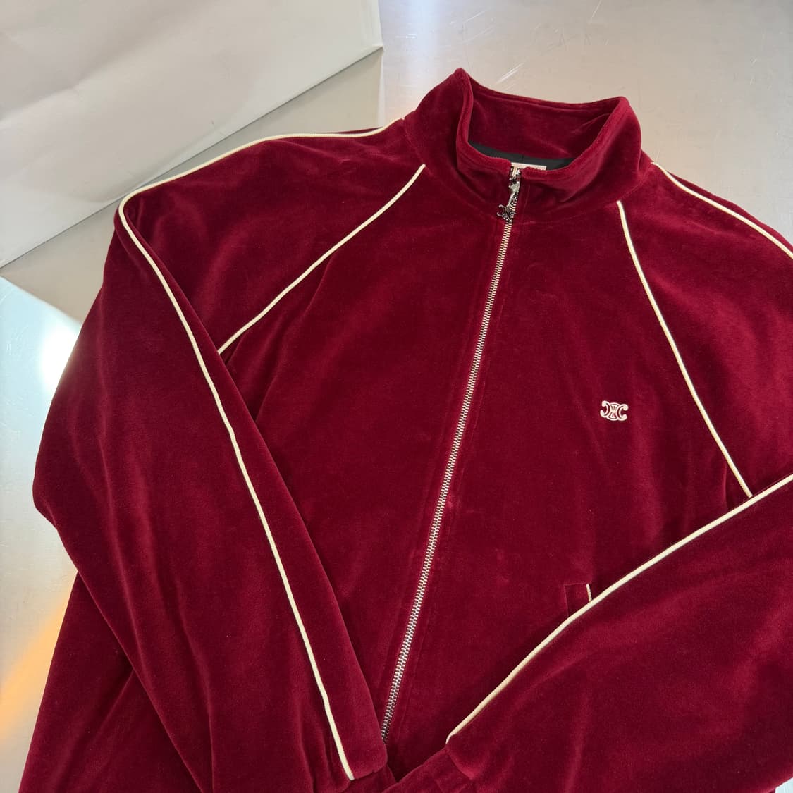 [리오브] 셀린느 트리오페 벨루어 트랙 벨벳 집업 상품이미지3