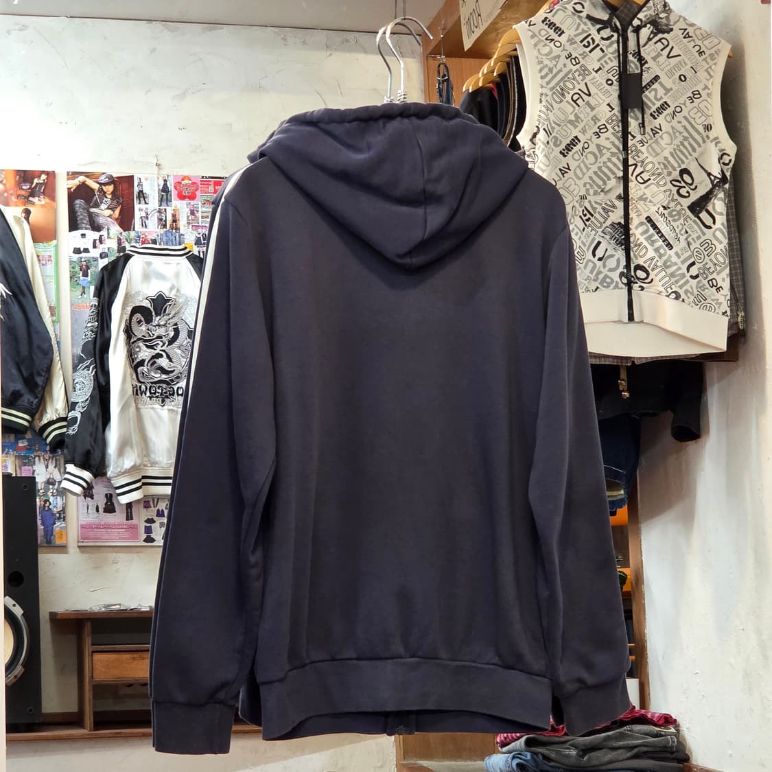  아디다스 삼선 네이비 후드집업 상품이미지5