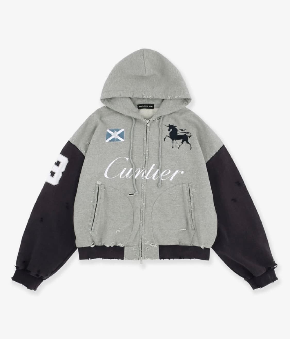 프로젝트gr CUNTIER ZIP HOODIE 구매합니다 상품이미지1