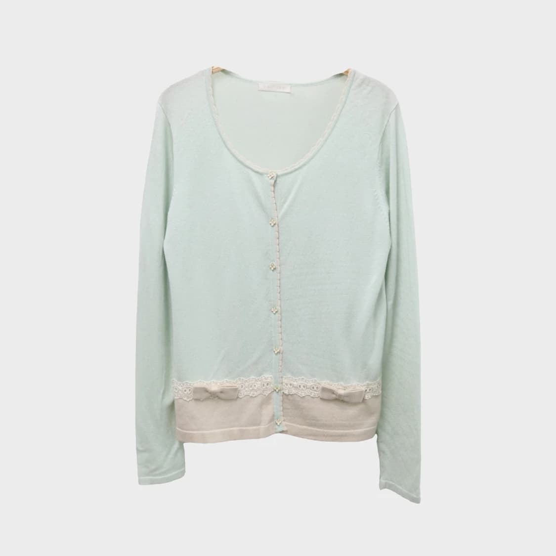 PATTERN 민트 컬러블럭 가디건 60748 상품이미지1